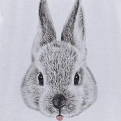 ronronRABIT Tee Beh（白色）/ R032-T-WH 第2張的照片