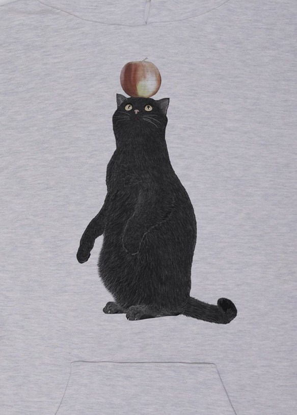 黑貓派克大衣蘋果（希瑟白）/ R003-P-HWH 第2張的照片