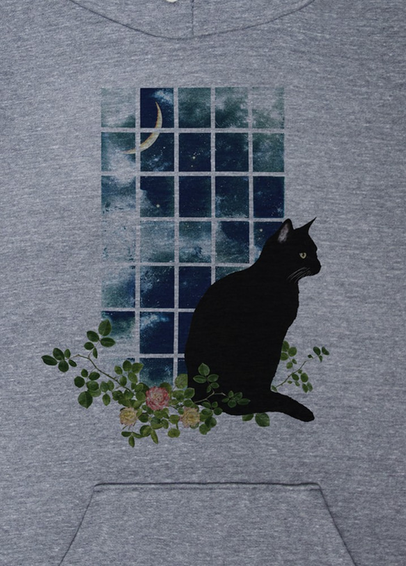 黑貓派克大衣窗側MOON（希瑟灰色）/ R031-P-GR 第2張的照片