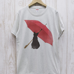 Rainy Black Cat Tee（燕麥）/ R039-T-OA 第1張的照片