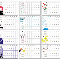 2016年 卓上＆壁掛け 2WAY カレンダー 2枚目の画像