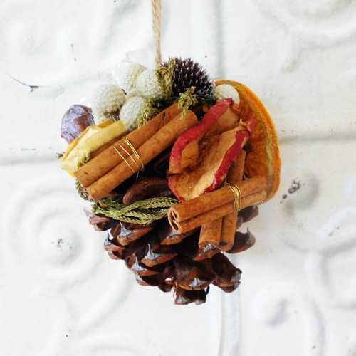 ジャンボ松ぼっくりスパイスオーナメントE その他インテリア雑貨 お花