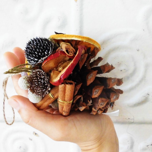 ジャンボ松ぼっくりスパイスオーナメントG その他インテリア雑貨 お花