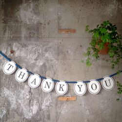 THANK YOU banner. Choose ribbon color.Bunting garland. 第1張的照片