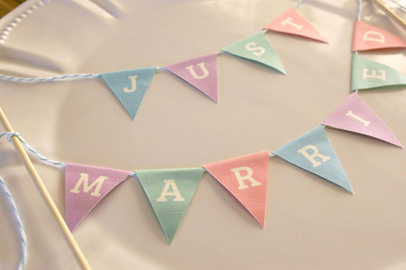 【休業セール１０％OFF】JUST MARRIED ＊ ケーキバンティング ＊ Long 4枚目の画像