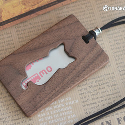 非常受歡迎的胡桃木證件套【貓咪剪影】！ ！ 第2張的照片