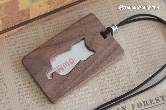 非常受歡迎的胡桃木證件套【貓咪剪影】！ ！ 第2張的照片