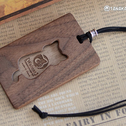 非常受歡迎的胡桃木證件套【貓咪剪影】！ ！ 第3張的照片