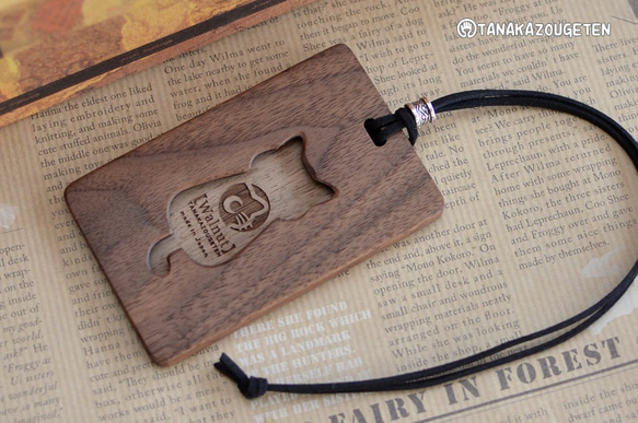 非常受歡迎的胡桃木證件套【貓咪剪影】！ ！ 第3張的照片