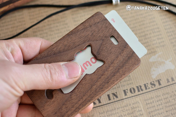 非常受歡迎的胡桃木證件套【貓咪剪影】！ ！ 第4張的照片