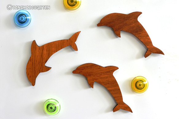 木製磁鐵【海豚】3套！ ！ 第1張的照片