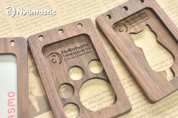 木製「可掛在脖子上的員工證盒」☆貓☆ 第2張的照片