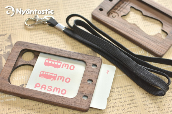 木製「可掛在脖子上的員工證盒」☆貓☆ 第3張的照片