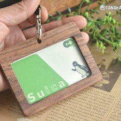 木製『首から提げる社員証ケース』横向きアクリル窓（クレジットサイズ） 2枚目の画像