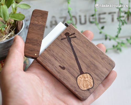 沖縄　三線専用スタンド　ハンドメイド　ウォルナットカラー　木製 三線スタンド類 沖縄三線のてぃだ屋