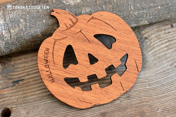 ウッドコースター【ハロウィン かぼちゃ】 コースター tanakazougeten 