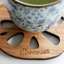 ウッドコースター【レンコン】小サイズ 2枚目の画像