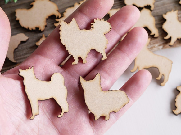 [材質：MDF] 狗狗裝飾件 小號 36件 第4張的照片