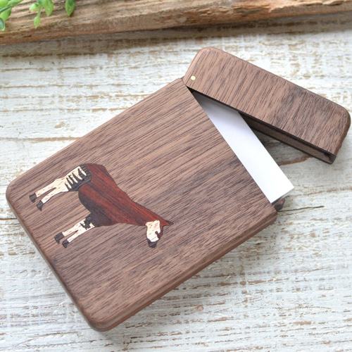 木製名刺入れ【オカピ/Okapi】ウォールナット 名刺入れ・カードケース