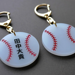 野球ボールのアクリルキーホルダー 3枚目の画像