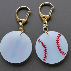 野球ボールのアクリルキーホルダー 4枚目の画像