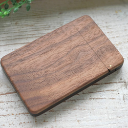 木製名刺入れ『ザトウクジラ』ウォールナット 5枚目の画像