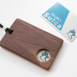 木製パスケース　小窓　ウォールナット 4枚目の画像