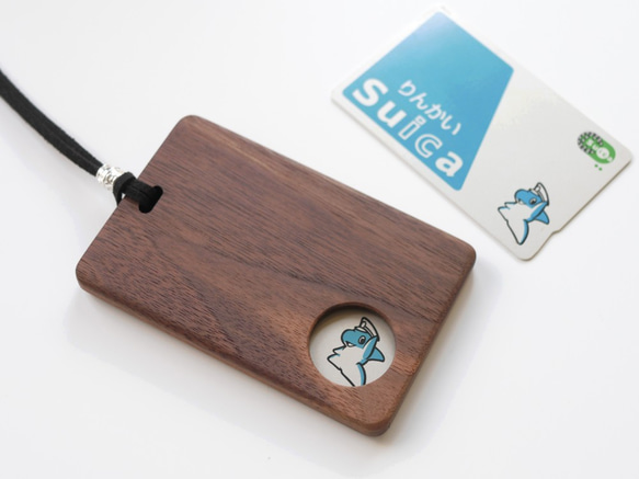 木製パスケース　小窓　ウォールナット 4枚目の画像