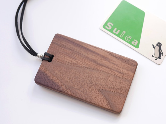 木製パスケース　小窓　ウォールナット 5枚目の画像