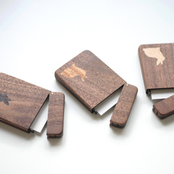 木製名刺入れ　『うさぎ』 3枚目の画像