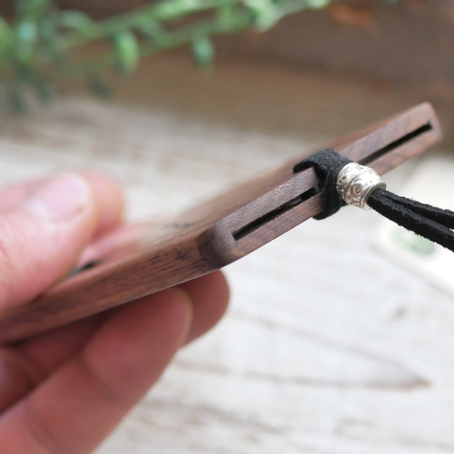 木製パスケース【三味線】ウォールナット 名刺入れ・カードケース