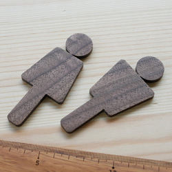 胡桃木馬桶標牌（帶雙面膠） 第2張的照片