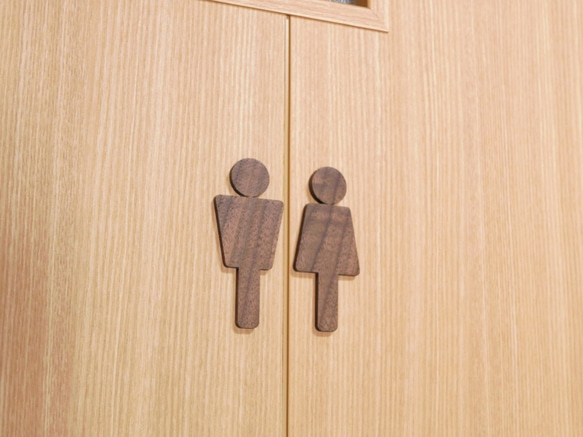 胡桃木馬桶標牌（帶雙面膠） 第4張的照片