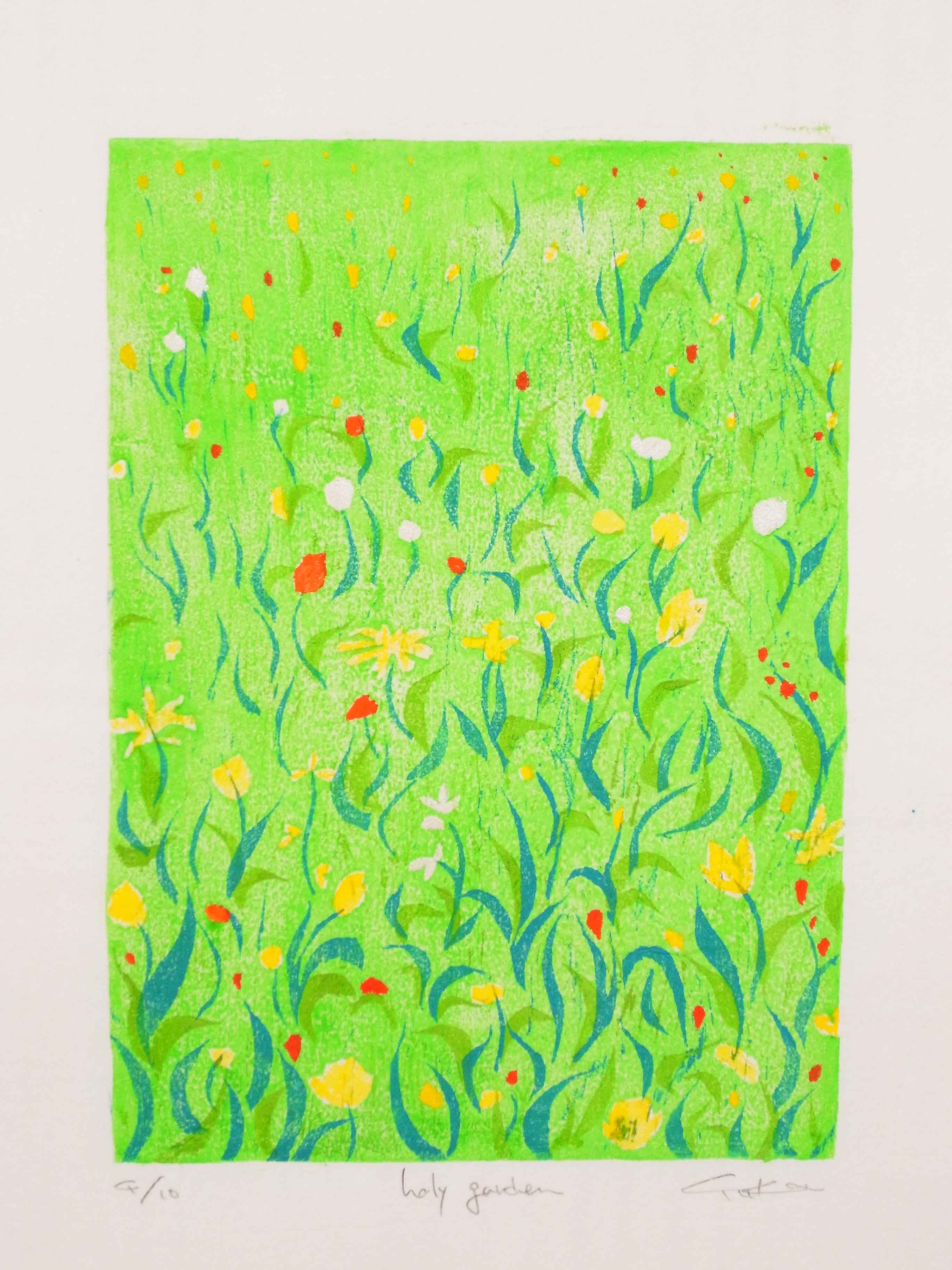 思慮深い人参 　高見沢耳のジクレー版画作品　一点物の版画作品です(A4サイズ) 思慮深い人参 高見沢耳のジクレー版画作品 一点物の版画作品です