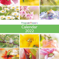 FROGS on FLOWERS 壁掛けカレンダー2022 1枚目の画像