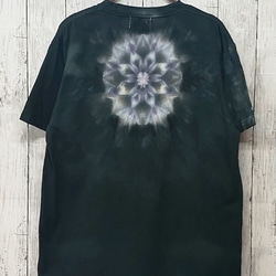 Hippies Dye☆Ｔシャツ Mサイズ タイダイ曼荼羅☆ 淡墨桜 ブラック HD12-68 2枚目の画像