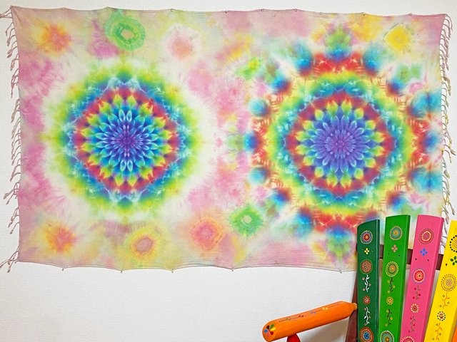 送料無料 タイダイ染め　タペストリー　Hippies Dye最新作 春彩色 HD13-24 34,320円