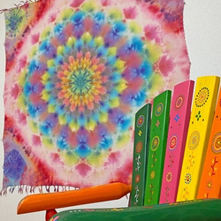 Idai染色掛毯嬉皮士染料最新作品暖光色曼陀羅半尺寸曼陀羅曼陀羅HD13-25 第2張的照片