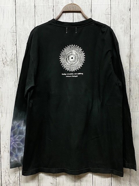 タイダイ染め 長袖Tシャツ　曼荼羅 バックプリント　HIPPIES DYE新作　Lサイズ HD13-53 3枚目の画像