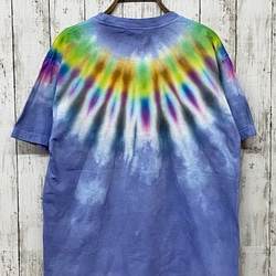 Hippies Dye Ｔシャツ　Mサイズ　ネイティブ風タイダイ染め　ブルー HD14-09 4枚目の画像