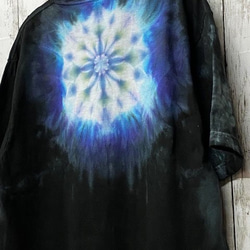 タイダイ染め Tシャツ　Lサイズ　大曼荼羅　ブラック　Hippies Dye HD14-20 5枚目の画像