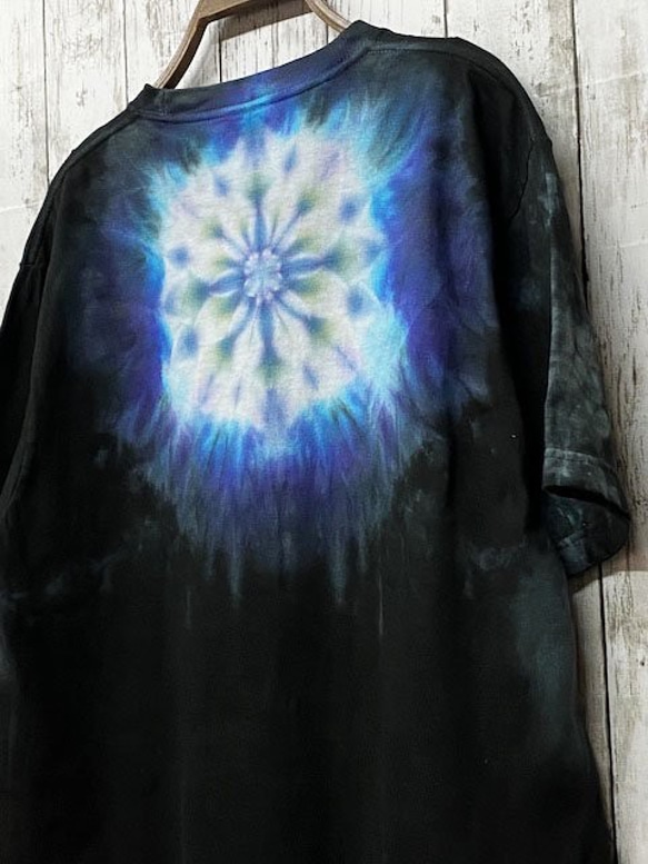 タイダイ染め Tシャツ　Lサイズ　大曼荼羅　ブラック　Hippies Dye HD14-20 5枚目の画像