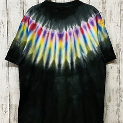 タイダイ染め　 Tシャツ　Lサイズ　ネイティブダイ　ブラック　 Hippies Dye HD14-41 3枚目の画像