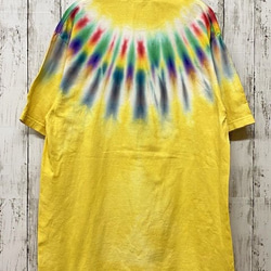タイダイ染め　 Tシャツ　XLサイズ　ネイティブダイ　イエロー　 Hippies Dye HD14-42 3枚目の画像