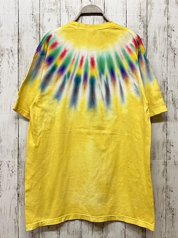 タイダイ染め　 Tシャツ　XLサイズ　ネイティブダイ　イエロー　 Hippies Dye HD14-42 3枚目の画像