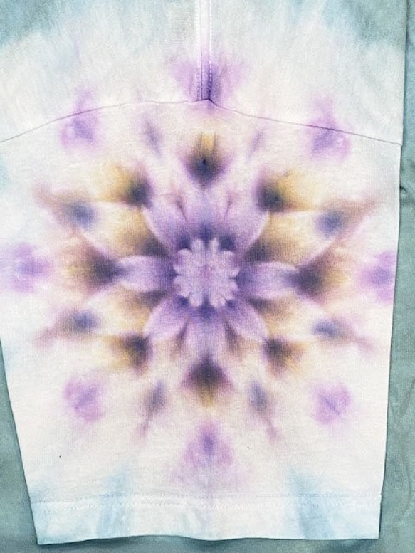 タイダイ染め　 Tシャツ　XLサイズ　曼荼羅　ライトブルー　水浅葱色　Hippies Dye HD14-47 5枚目の画像