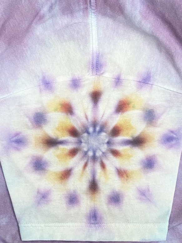 紮染 T 卹 L 碼曼陀羅紫色嬉皮士染料 HD14-50 第5張的照片