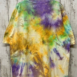 タイダイ染め　ビッグシルエット Tシャツ　Lサイズ　ムラ染め カラフル　 Hippies Dye HD14-62 3枚目の画像