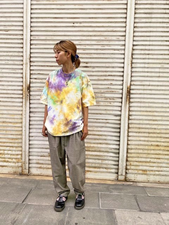 タイダイ染め　ビッグシルエット Tシャツ　Lサイズ　ムラ染め カラフル　 Hippies Dye HD14-62 5枚目の画像