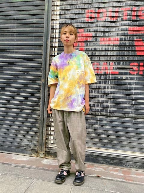 タイダイ染め　ビッグシルエット Tシャツ　Lサイズ　ムラ染め カラフル　 Hippies Dye HD14-62 8枚目の画像